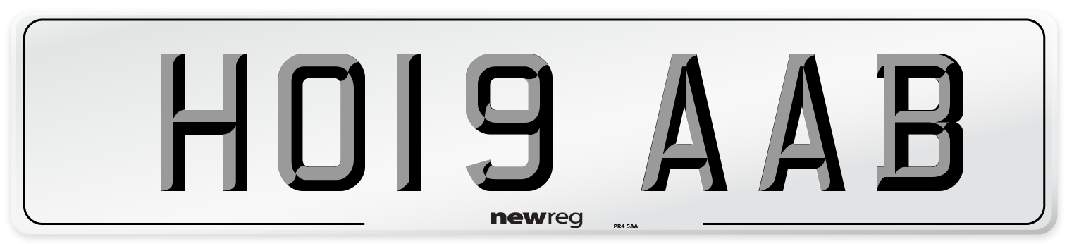 HO19 AAB Number Plate from New Reg